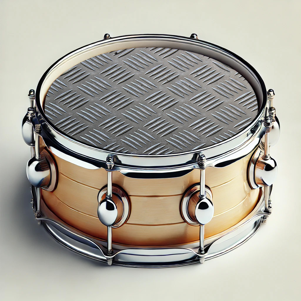 M-tec print® Snare Drum Fell - Checker Plate