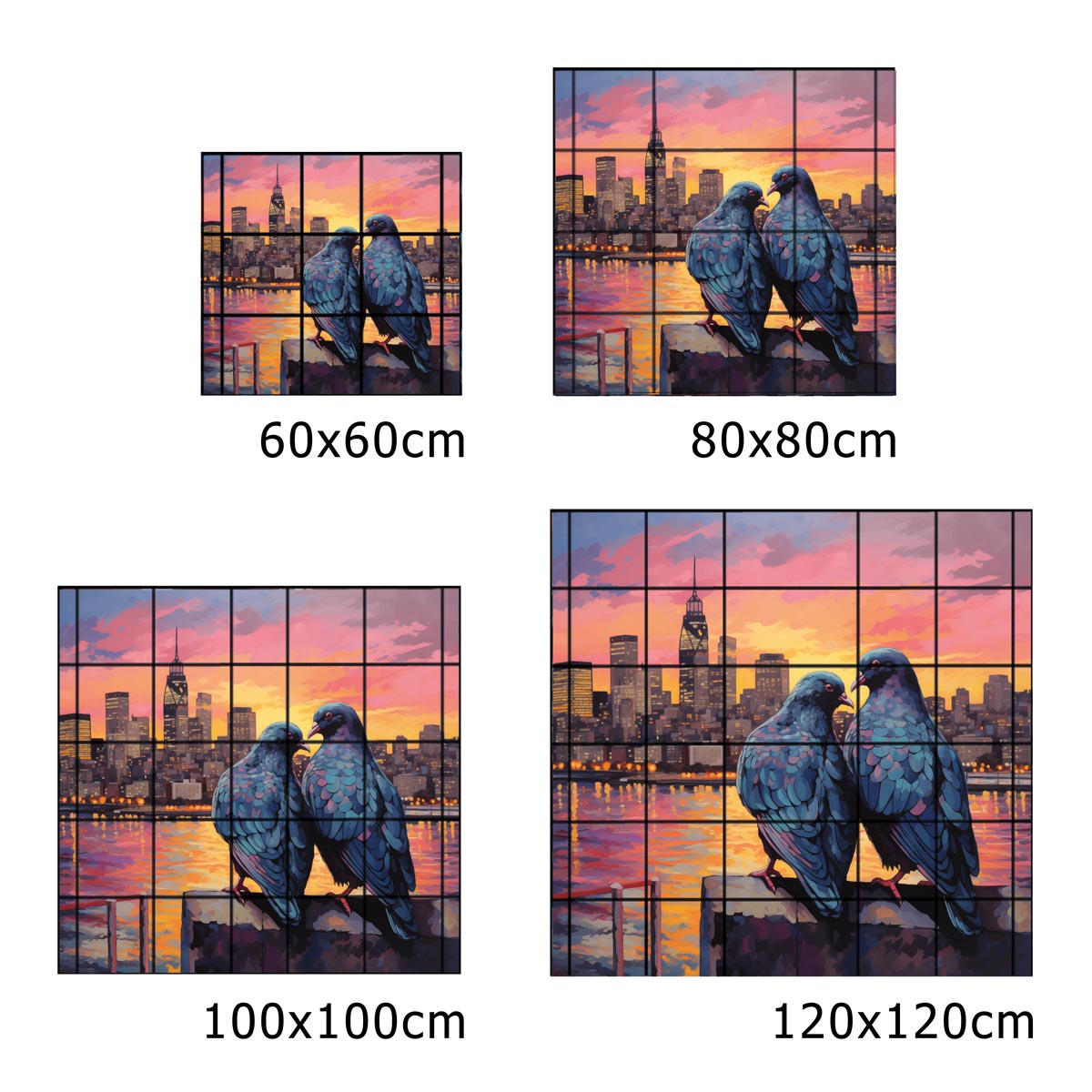 M-tec PRINT® Zaunfenster | Sunset Birds