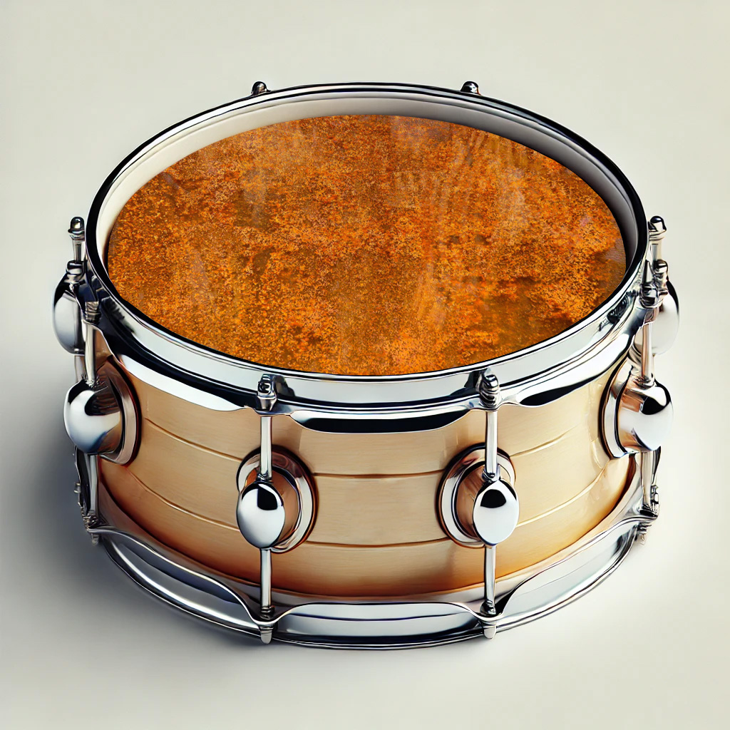 M-tec print® Snare Drum Fell - Rusty Finish