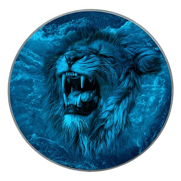 M-tec print® Bass Drum Fell - Lion Wave